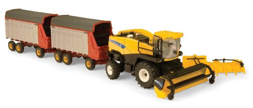 1/64 New Holland FR9090 SP Forage Harvester w 2 NH Forage Wagons - Ertl