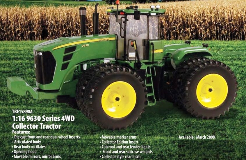 1/16 John Deere 9630 4WD Tractor w All Around Duals, Collector Edition - Ertl (2008)